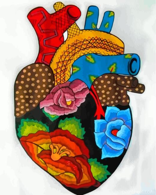 Heart Folk Art Painting By Numbers Kits