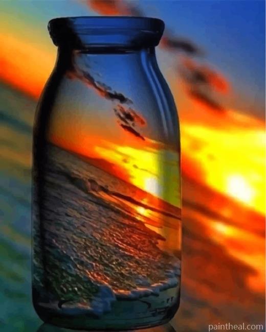 Sunset Bottle Painting By Numbers Kits