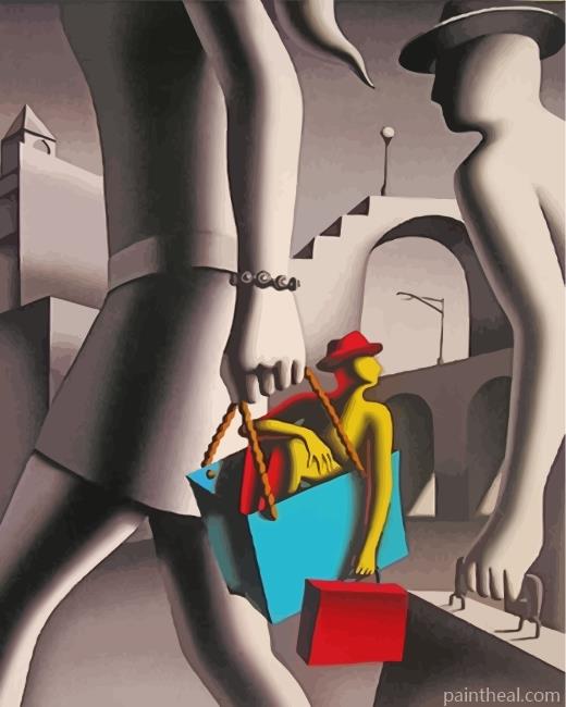 Colorful Man In Monochrome World Painting By Numbers Kits