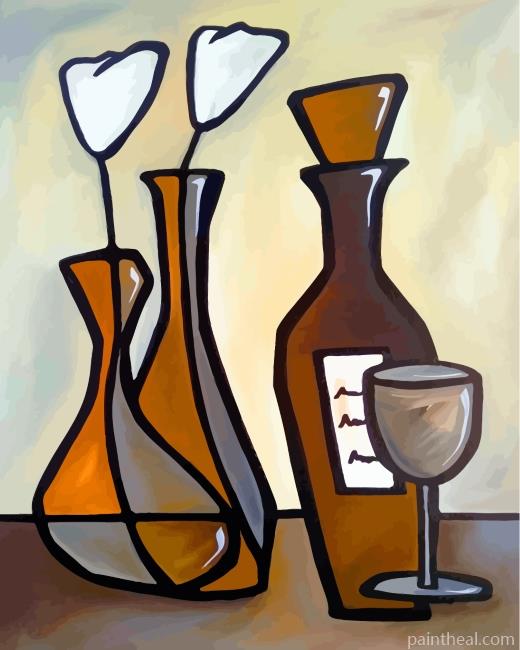 Aesthetic Vases And Cup Painting By Numbers Kits