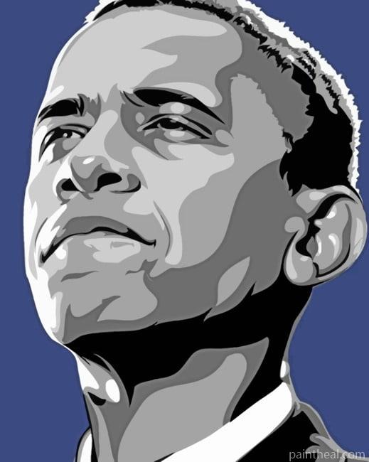 Obama Portrait Painting By Numbers Kits
