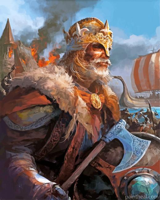 Viking Warrior King Painting By Numbers Kits