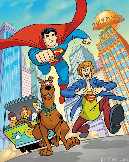Scooby Doo And Superman Painting By Numbers Kits