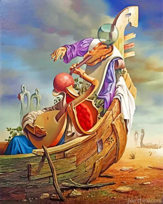 Wooden Musicians Painting By Numbers Kits