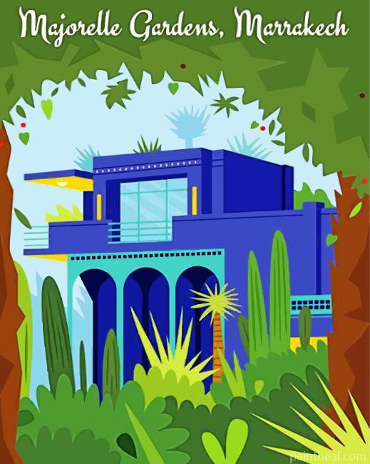 Majorel Garden Morocco Painting By Numbers Kits