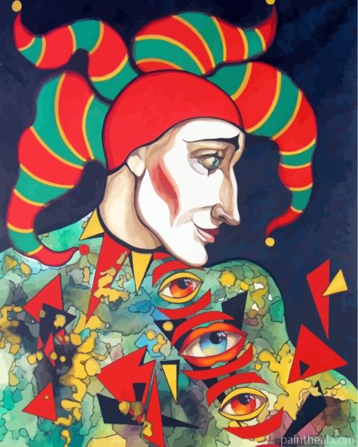 Weird Clown Joker Painting By Numbers Kits