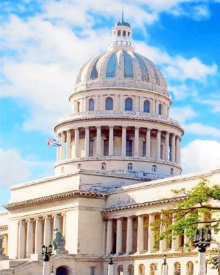 National Capitol Building Of Cuba Painting By Numbers Kits