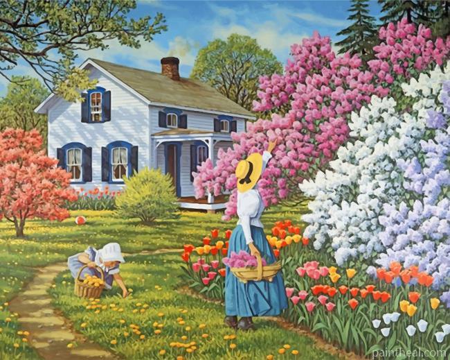 Spring Country Life Painting By Numbers Kits