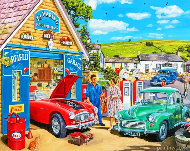 Aesthetic Garage Painting By Numbers Kits
