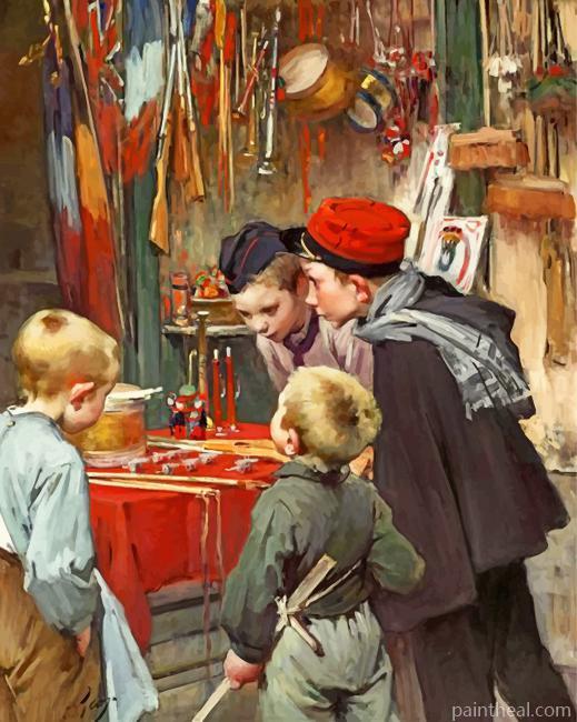 Vintage Children Painting By Numbers Kits