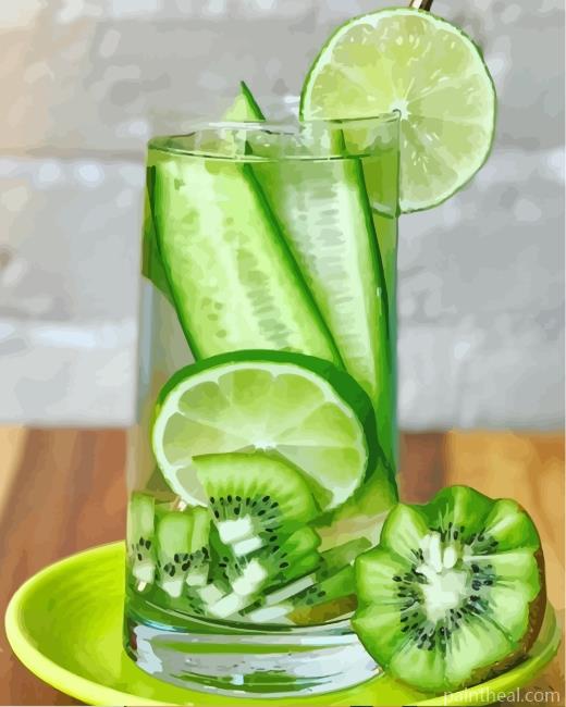 Kiwi And Lime Juice Painting By Numbers Kits