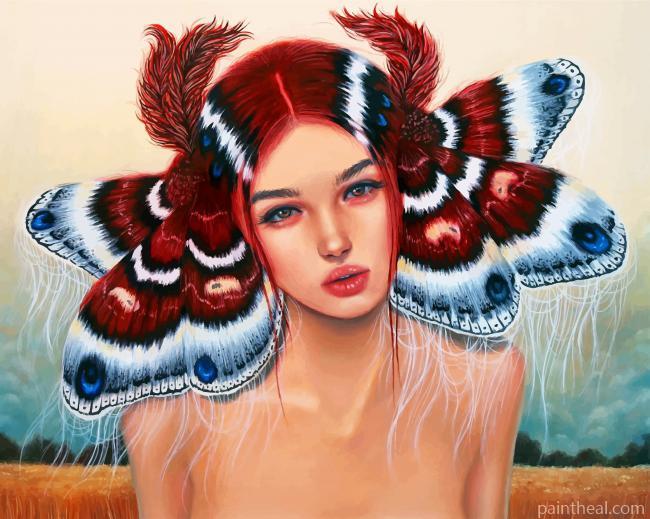 Butterfly Woman Painting By Numbers Kits
