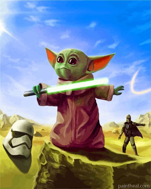 Baby Yoda Star Wars Painting By Numbers Kits