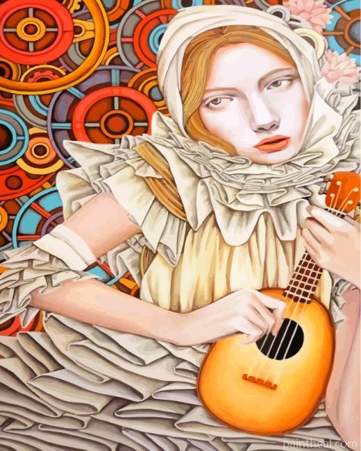 Musician Lady Painting By Numbers Kits
