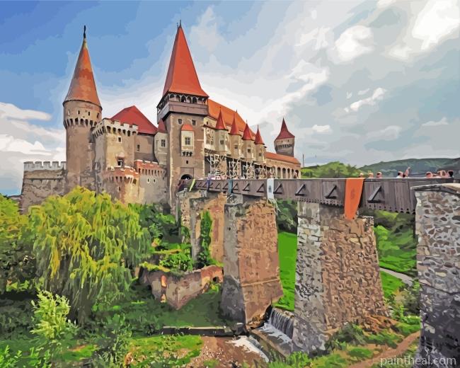 Hunyad Castle Hunedoara Painting By Numbers Kits