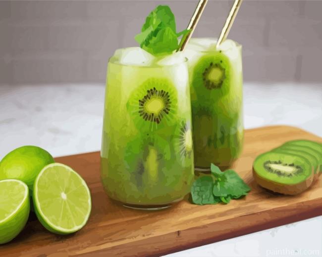 Mojito Kiwi Painting By Numbers Kits