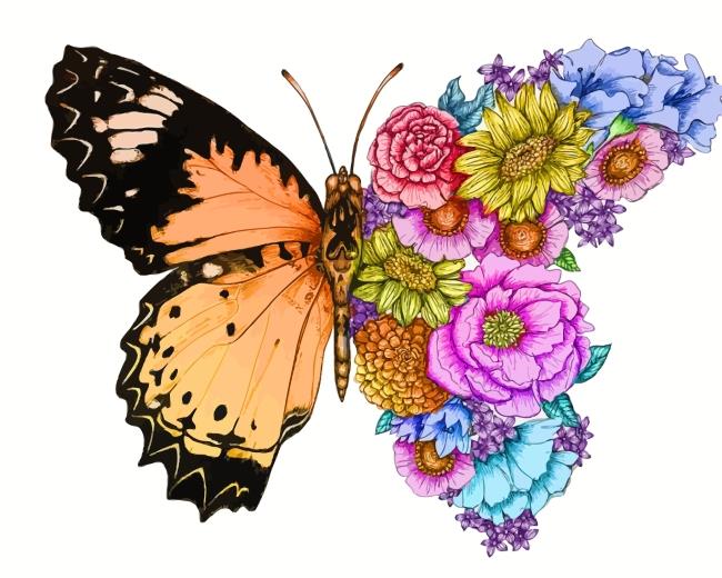Blooming Butterfly Painting By Numbers Kits
