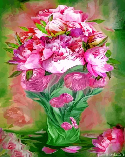 Pink Peonies Painting By Numbers Kits