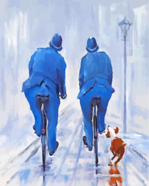 Police Men And Dog Painting By Numbers Kits