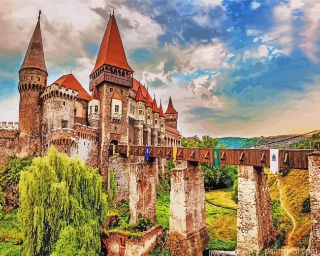 Romania Hunyad Castle Painting By Numbers Kits