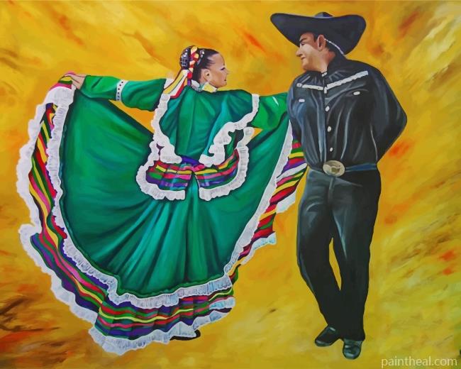 Folklorico Dancers Painting By Numbers Kits