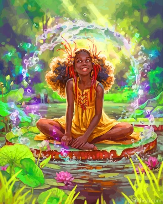 Happy African Girl Painting By Numbers Kits