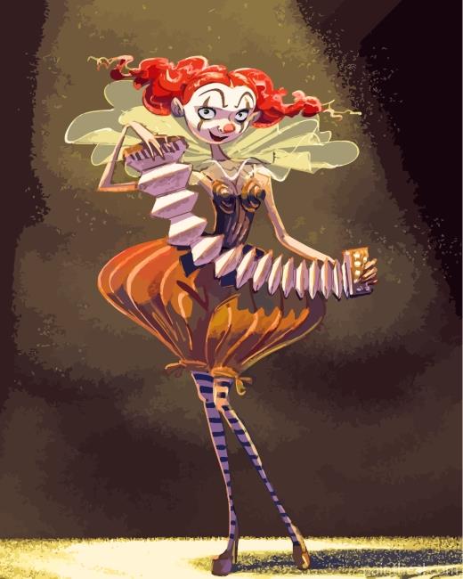 Anime Circus Girl Painting By Numbers Kits