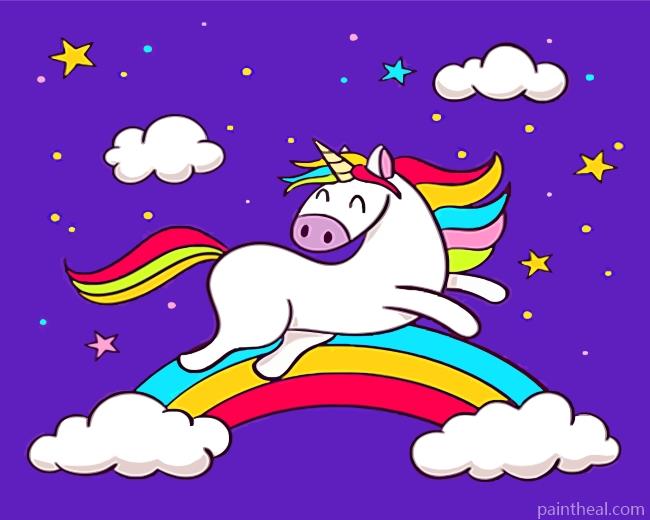 Happy Unicorn Painting By Numbers Kits