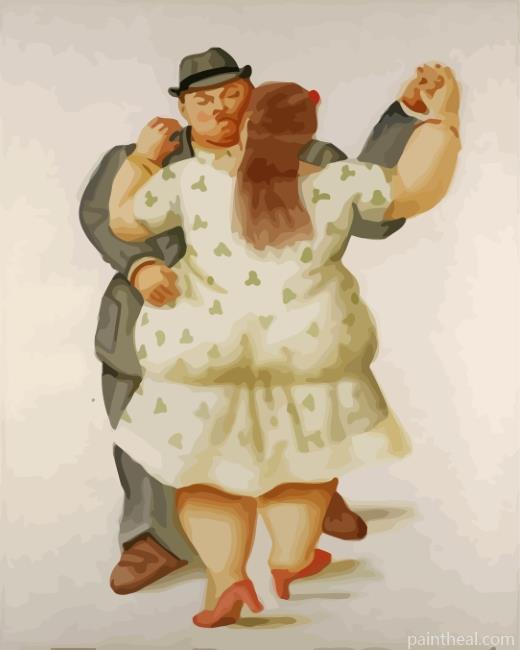 Fat Couple Dancers Painting By Numbers Kits