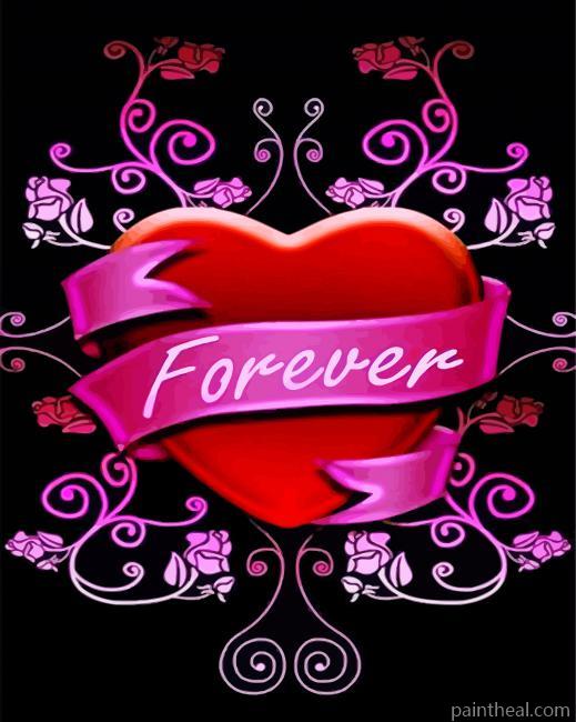 Forever Heart Painting By Numbers Kits
