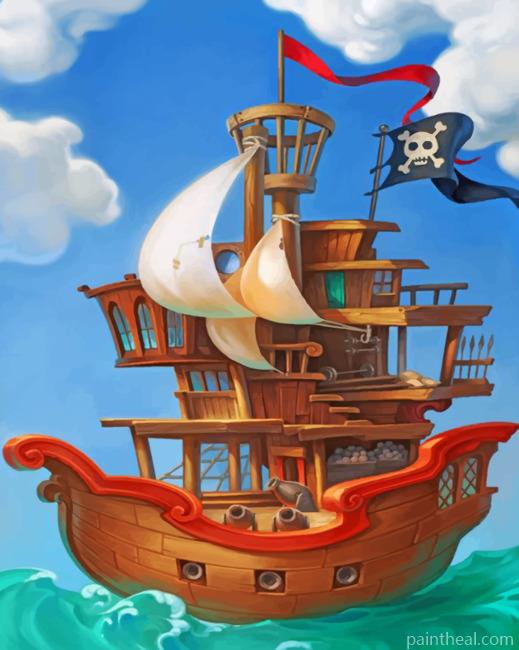 Pirate Ship Painting By Numbers Kits