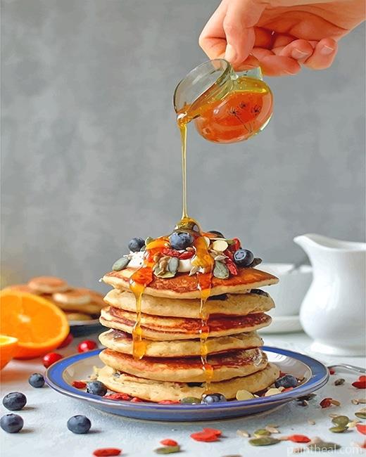 Sweet Pancake with Honey NEW Painting By Numbers Kits