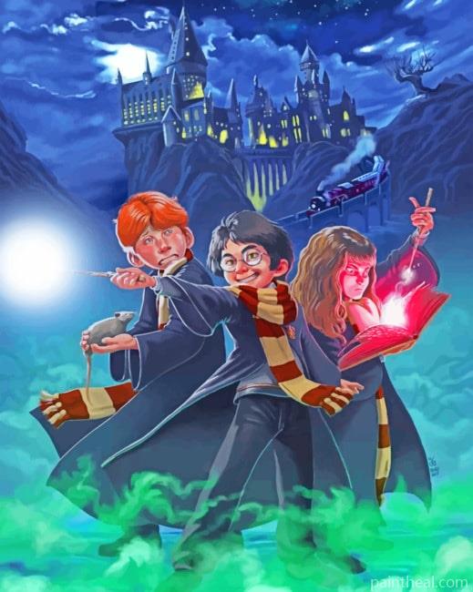 Harry Potter Squad Illustration Painting By Numbers Kits
