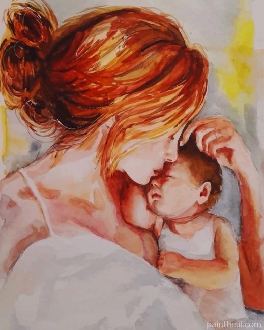 Mom And Her Baby NEW Painting By Numbers Kits
