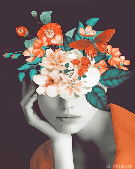 Woman With Flowers Art NEW Painting By Numbers Kits