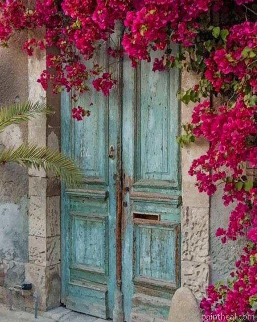 Old Doorways With Flowers NEW Painting By Numbers Kits
