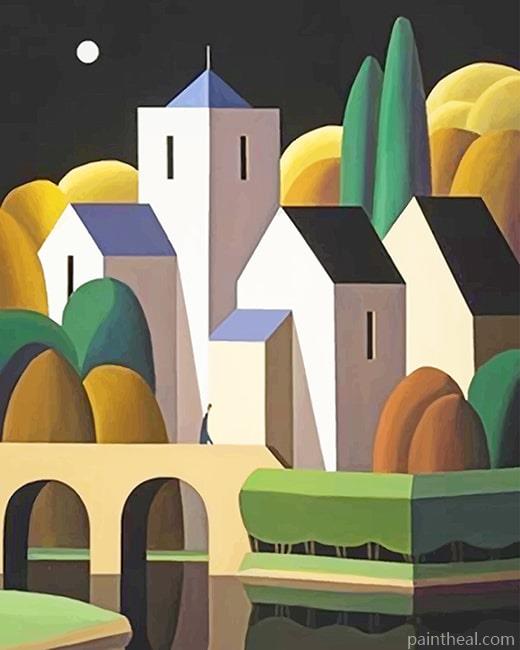 Abstract Art Buildings NEW Painting By Numbers Kits