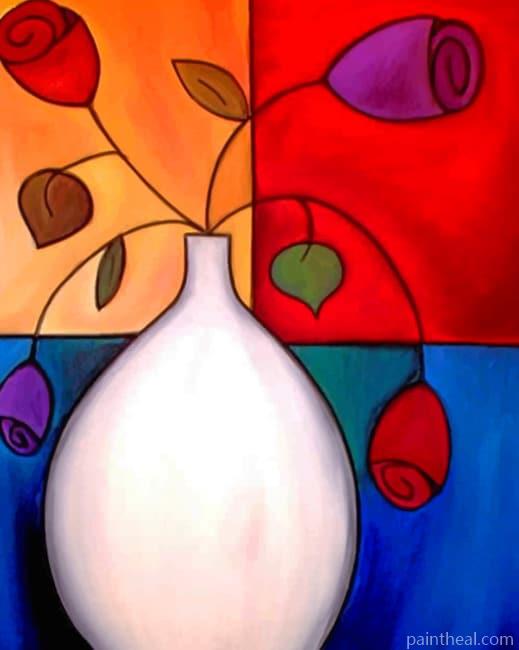 Aesthetic White Vase NEW Painting By Numbers Kits