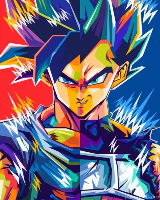 Powerful Goku Pop Art- NEW Painting By Numbers Kits