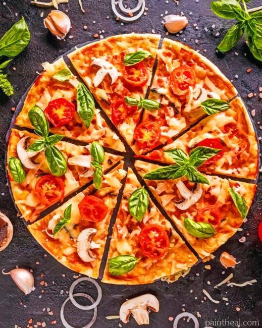Tasty Pizza Food Painting By Numbers Kits