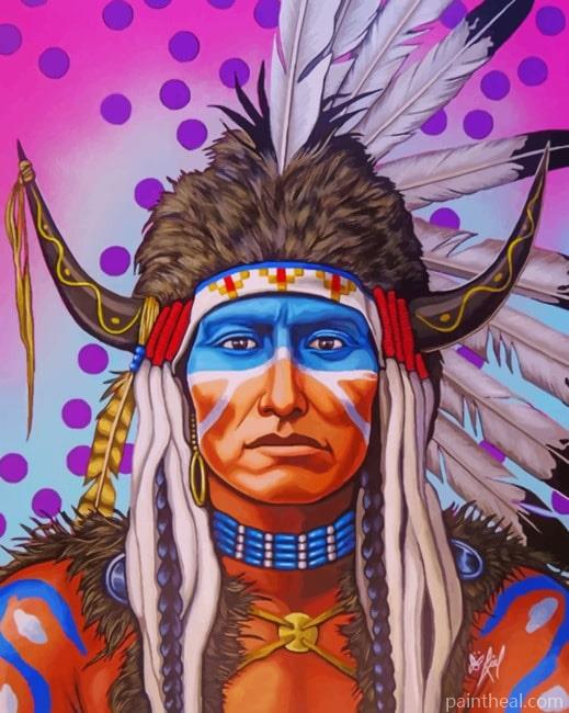Native American Man NEW Painting By Numbers Kits