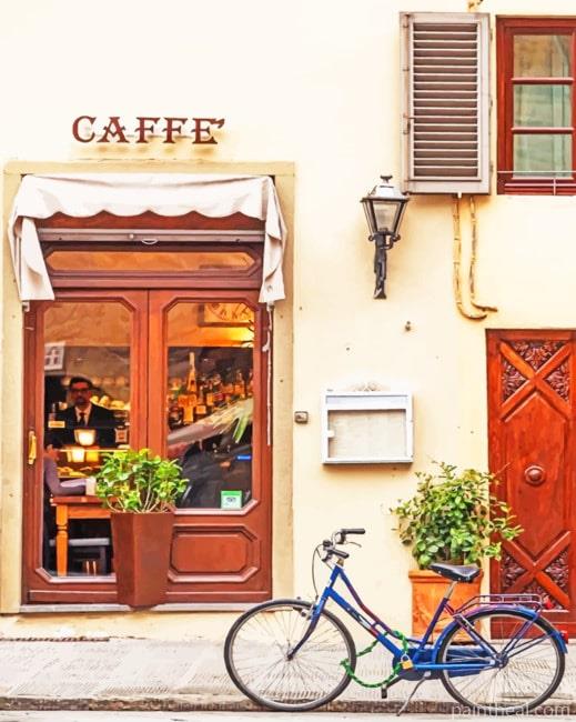 Coffee Shop In Italy NEW Painting By Numbers Kits