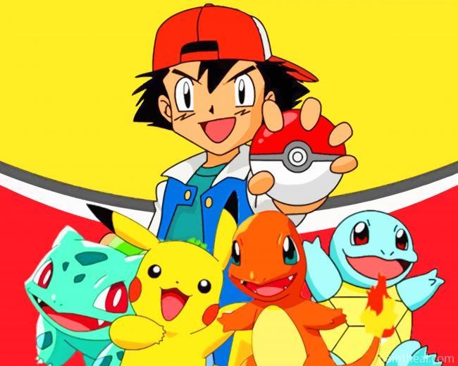 Ash Ketchum Pokemon NEW Painting By Numbers Kits