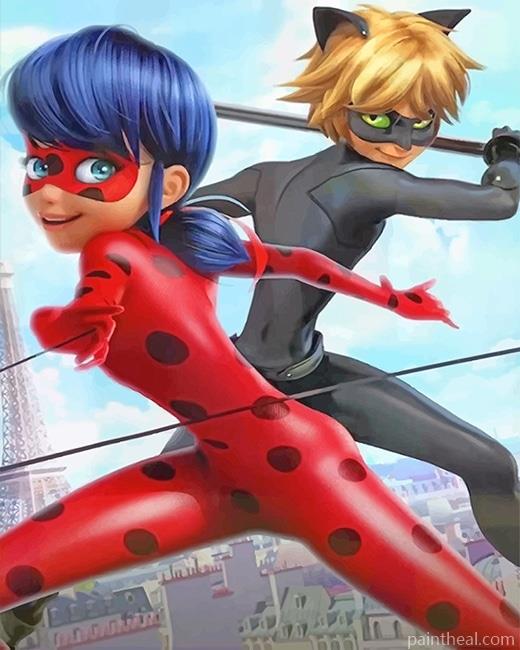 Ladybug And Cat Noir NEW Painting By Numbers Kits