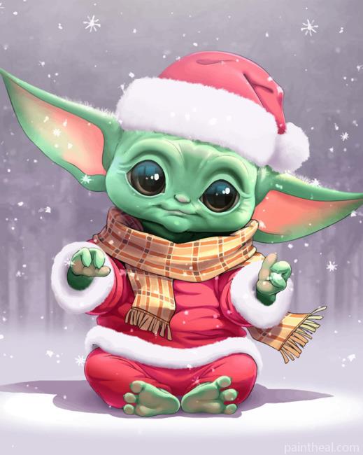 Baby Yoda Santa Painting By Numbers Kits