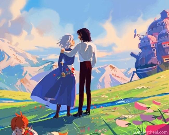 Moving Castle Animes Painting By Numbers Kits