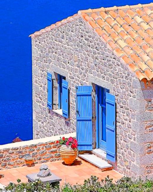 Old Stone House Croatia Beach NEW Painting By Numbers Kits