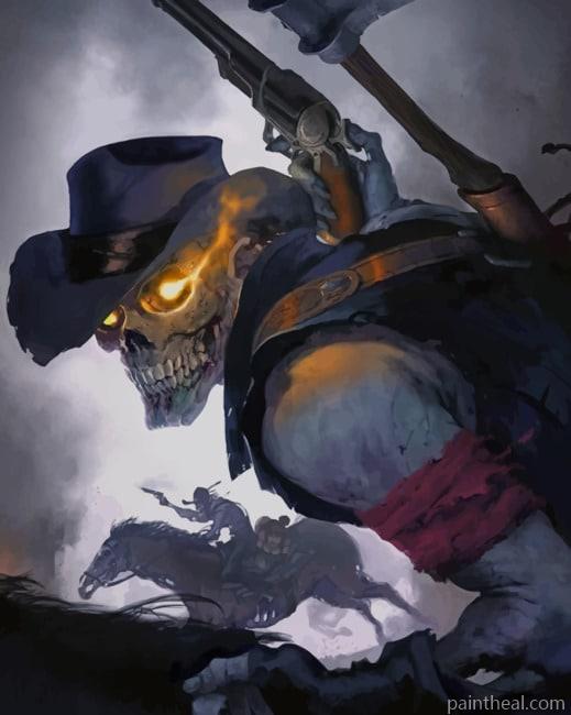 Skeletal Cowboy NEW Painting By Numbers Kits