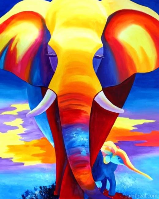 Colorful Elephant NEW Painting By Numbers Kits