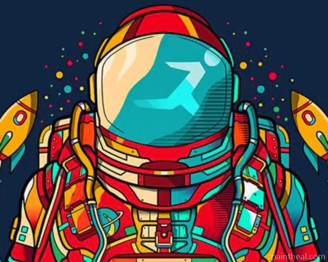 Colorful Astronaut Painting By Numbers Kits